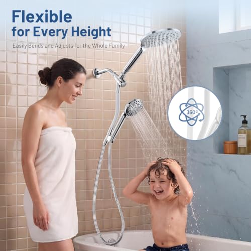 Dual Filtered Rain Shower Head Combo