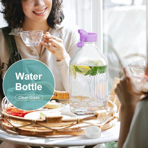 64 Oz Glass Milk Bottle With Lid