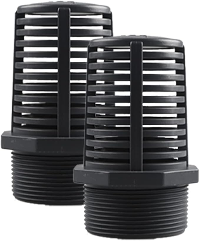 TOMEX 2 Inch Threaded Suction/Overflow Strainer, Screen Strainer 2 Inch (2 Pack)