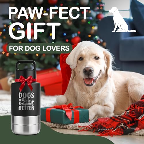 Insulated Dog Travel Water Bottle With Detachable Bowls