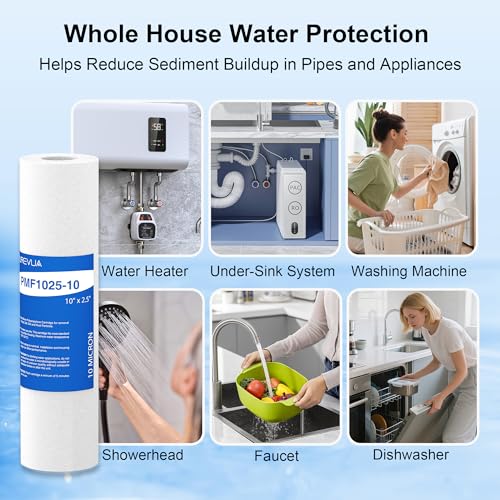 10 Micron 10" x 2.5" Sediment Water Filter Cartridge (6 Count)