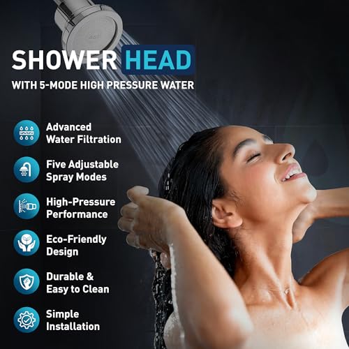 Shower Filter Head for Hard Water Improves Skin
