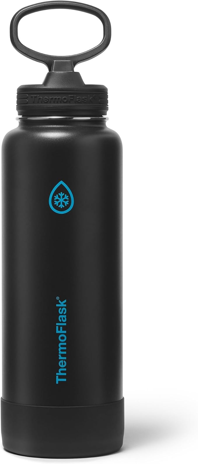 ThermoFlask 40 oz Double Wall Vacuum Insulated Stainless Steel Water Bottle with Straw Lid, Electric Eclipse
