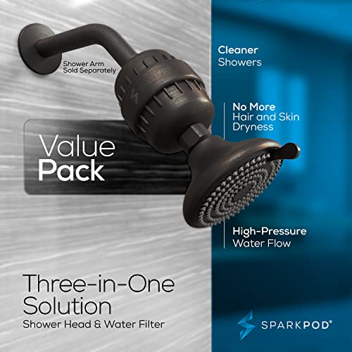 23 Stage Filtered Shower Head with 3 Spray Settings