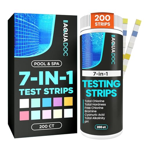 AquaDoc 7-in-1 Pool, Spa & Hot Tub Test Strips - 200 pH Strips (200 Count)