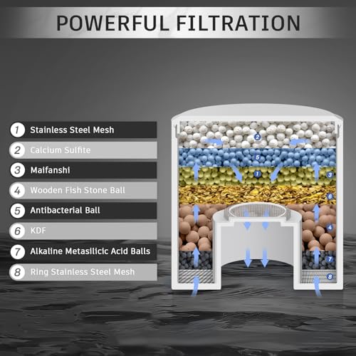 LED Filtered Shower Head