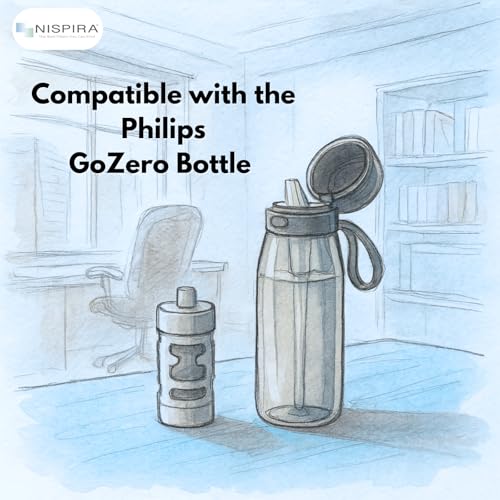 Activated Carbon Water Filter Replacement Compatible with Philips GoZero Everyday Water Bottle (3 Count)