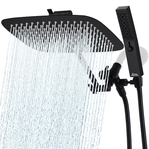 All Metal 12" Rain Shower Head with Handheld for Bathroom Upgrade