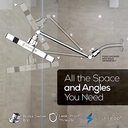 8" Round Rain Shower Head with 11" Shower Arm