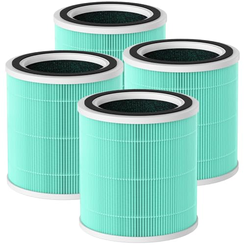 4 Pack AC400 Replacement Filter for Purivortex AC400 Air Purifier (4 Count)