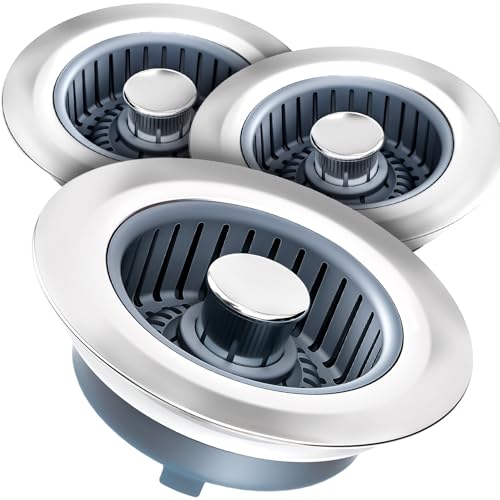 Kitchen Sink Drain Strainer & Sink Stopper (3 Count)