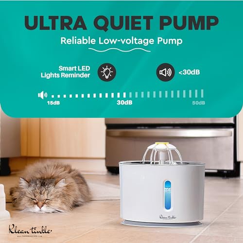 LED Automatic Pet Drinking Fountain Dispenser Bowl 2.4L