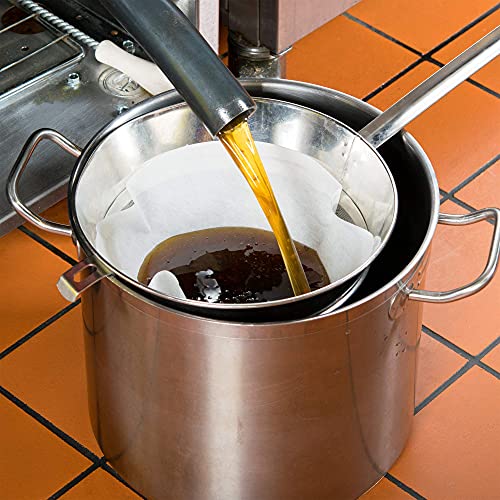 100 Pack) Commercial 10" Deep Fryer Oil Filters, Maple Syrup Filters, Beeswax Filters, Grease Filter Cones, Best For Restaurants, Cafes, Food Trucks, Hotels (100 Count)