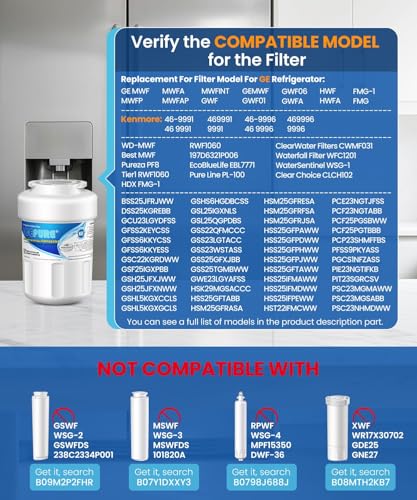 RWF0600A Refrigerator Water Filter Replacement for GE MWF (2 Count)