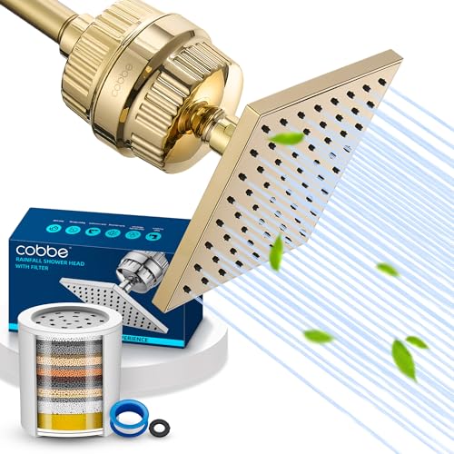 High Pressure Filtered Shower Head with Filters for Hard Water Combo