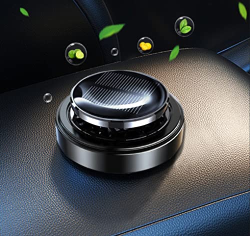Solar Energy Powered Car Air Freshener Essential Oil Car Diffuser Perfume Scent Fragrance Air Purifier Rotating Relieve Fatigue Aromatherapy Diffuser for Car Home Office Decoration Gifts