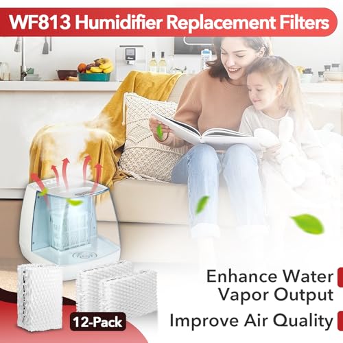 12 Pcs WF813 Cool Mist Humidifiers Filters Compatible with Equate