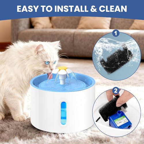 16 Pack Cat Water Fountain Sponge Filters (16 Count)