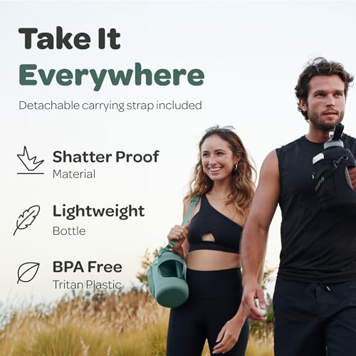 2.3L BPA Free Tritan Plastic Water Bottle with Adjustable Shoulder Strap