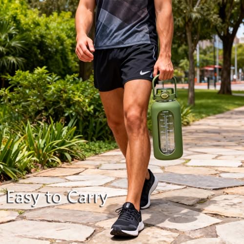 74 oz Glass Water Bottle with 2