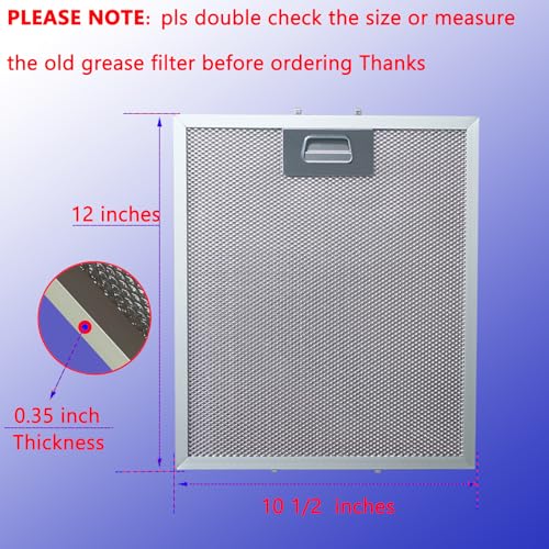 Upgraded W10169961A Range Hood Filter Fit for whirl (2 Count)
