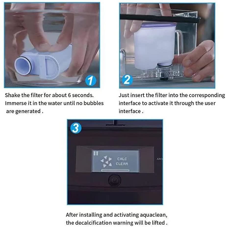 Coffee Machines Water Filter Compatible with Philips Saeco AquaClean 4Pack (4 Count)