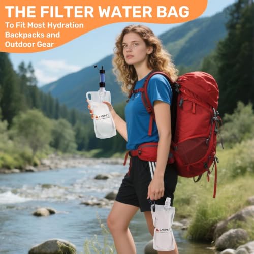 2L&1L Water Bag Compatible with Sawyer Squeeze Water Filter