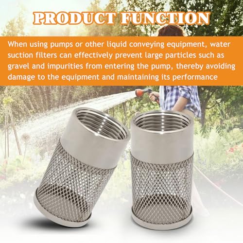 2pcs Dia 30mm Hose Inlet Strainer Filter