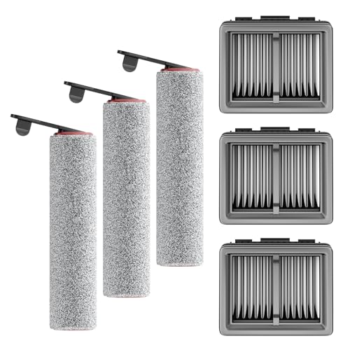 Replacement Vacuum Filters Roller Brushes Compatible with Dreame H12 Pro Wet Dry Vacuum Cleaner (6 Count)