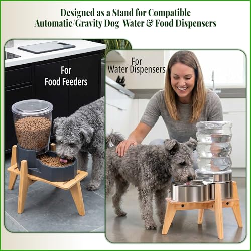 Dog Water and Food Dispenser Stand for Medium Dogs