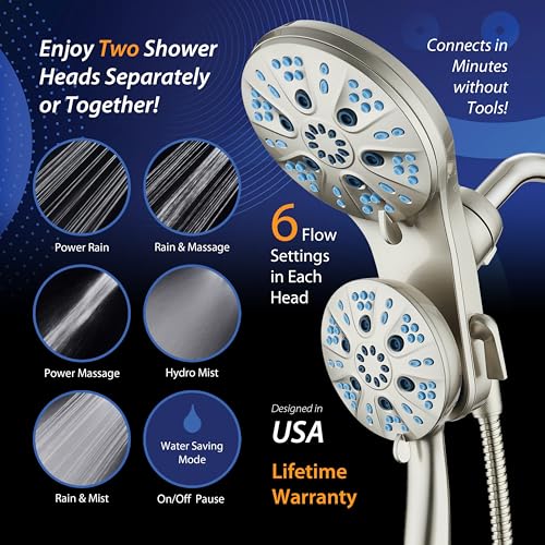 Magneton 48 Mode High Pressure Rain & Handheld Shower Head Combo