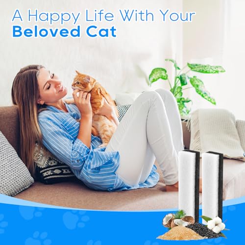 Cat Dog Water Fountain Filter for WF020 Pet Fountain (12 Count)