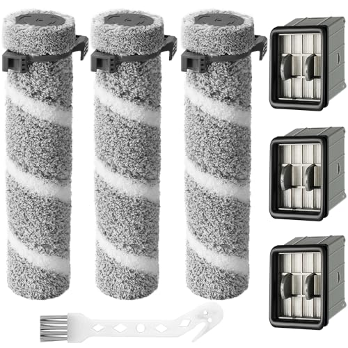 3930F 3933 3930 Brush Roll Filter Replacement Kit for Bissell CrossWave OmniForce Edge Cordless Multi (7 Count)