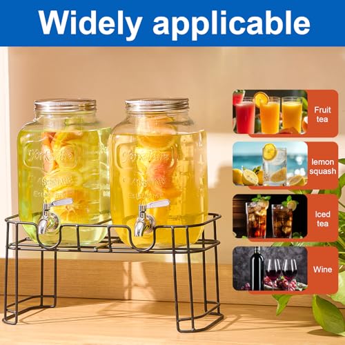 1 Gallon Glass Drink Dispensers for Parties