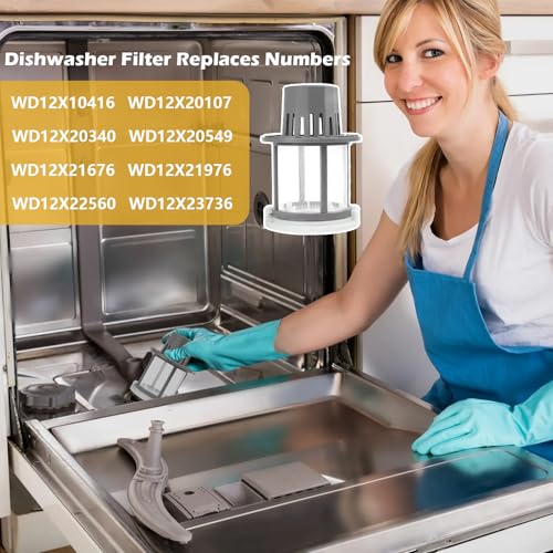 WD49X24057 Dishwasher Ultra Fine Filter Kit Replacement for GE Hotpoint
