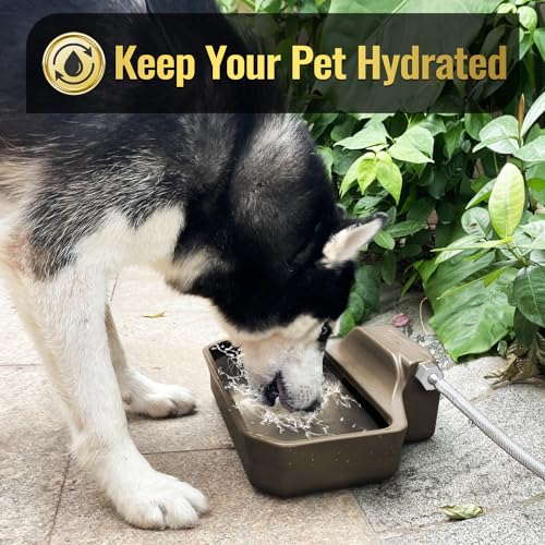 135OZ Automatic Water Dispenser for Large Dogs Patented Outdoor Dog Water Bowl Dispenser Automatic Dog Feeder Fit 3