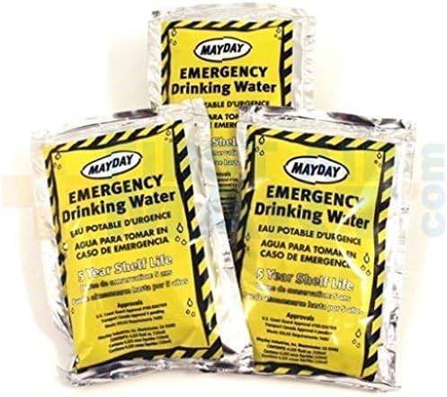 Mayday Emergency Water Pounches Case of 100. Emergency Preparedness, Survival and Backpacking