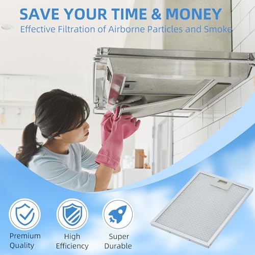 10.5x12 Inch W10169961A Range Hood Aluminum Mesh Filter Fit for Whirl (10.99 Count)