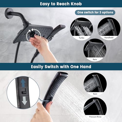 High Pressure Dual Shower Head Combo