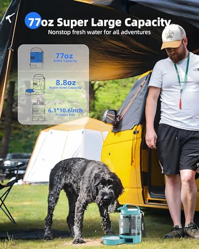 Portable Dog Water Bowl Dispenser (77 Fl Oz)
