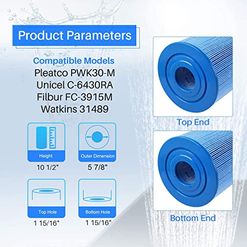 PLFC-6430-M Spa Filter Replaces Watkins 31489, Filbur FC-3915M