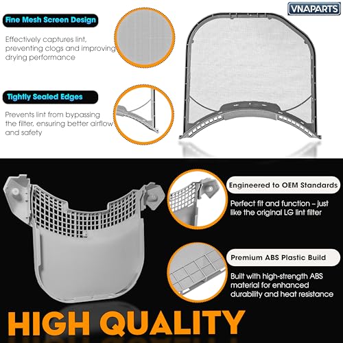 Dryer Lint Filter & Housing Cover For LG DLEX3370V DLEX3250W DLEX3470V