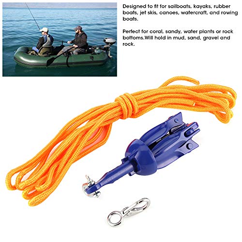 Compact Folding Anchor Rope Hook Watercraft Acc for Boats Kayak Canoe Sailboat