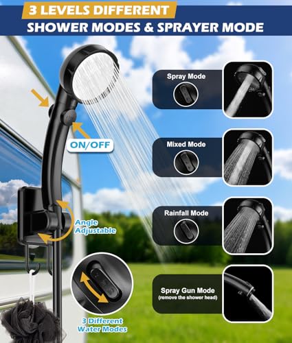 2026 Upgraded Portable Shower for Camping with Heater