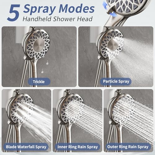 Filtered Rain Shower Head with Handheld Spray Combo