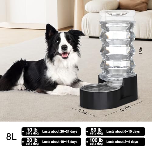 8L Dog Water Bowl Dispenser