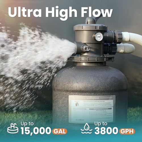 15" Sand Filter Pump for Above Ground Pool with Timer