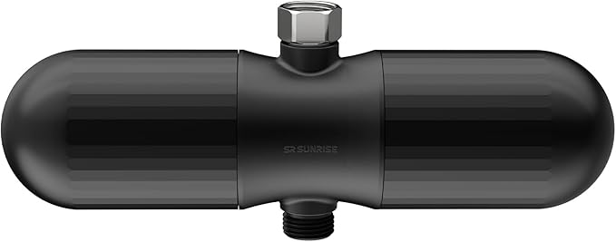 SR SUN RISE Duo Shower Filter – NSF Certified Shower Filter for Chlorine Reduction, Lead-Free, Easy Installation, High Flow, Nourish Hair & Skin, Matte Black