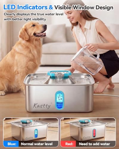 4Gal 15L Large Dog Water Fountain