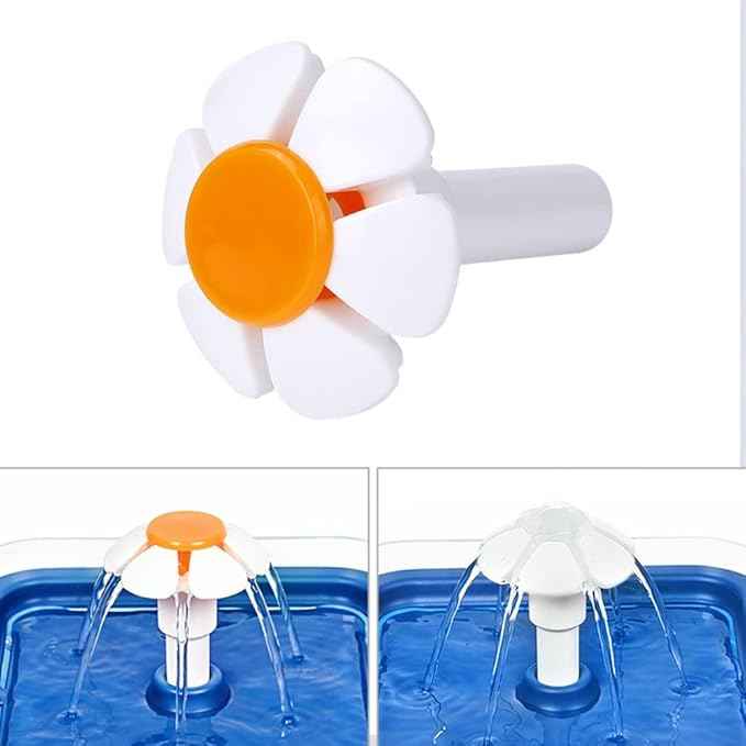 gofidin 2PCS Cat Fountain Replacement Flower Nozzle Head for Round Cubic Top Water Dispen